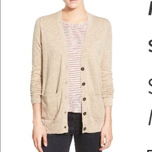 Madewell Graduate Cardigan | small | marled camel